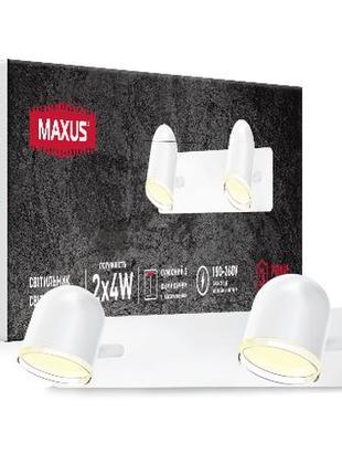 Спотовый светильник maxus msl-01w 2x4w 4100k белый