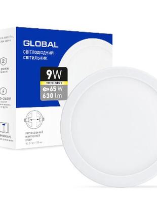 Точковий врізний led-світильник global sp adjustable 9w, 3000k (коло)1 фото