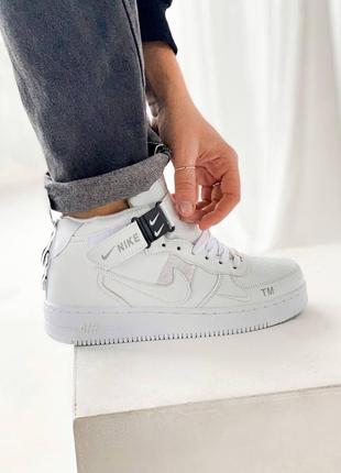 Nike air force tm high - white зима/демисезон