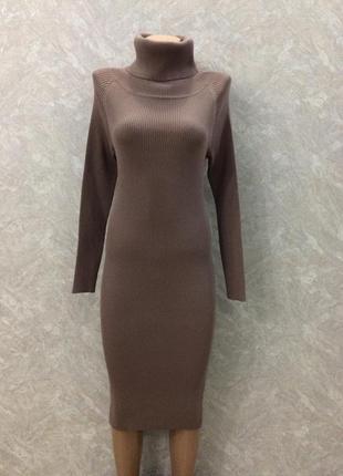 Платье миди в рубчик tu