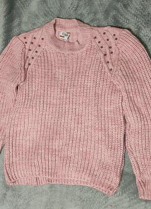В'язаний светр для дівчинки.1 фото