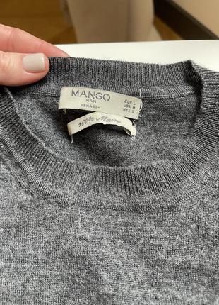 Теплая мужская кофта mango, джемпер мужской mango3 фото