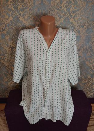 Женская блуза на кнопках большой размер батал 52/54  блузка блузочка
