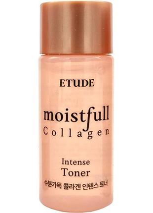 Увлажняющий тонер для лица на основе морского коллагена etude house moistfull collagen intense toner1 фото