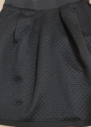 Юбка черная gloria jeans размер xs/s, юбка короткая солнце-клеш с поясом-резинкой4 фото