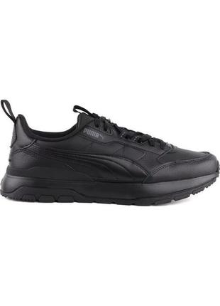 Кроссовки мужские puma r78 trek lth  (черный, повседневные, кожаные, осень-зима, бренд пума)