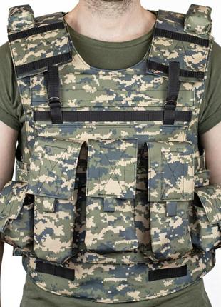 Разгрузочный жилет плитоноска cordura1000d пиксельный rz3px 4391445