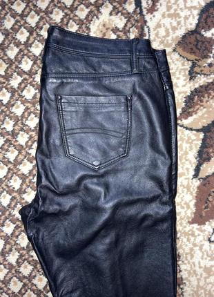 Суперские кожаные штаны с кружевом джинсы брюки кожзам4 фото