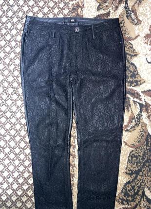 Суперские кожаные штаны с кружевом джинсы брюки кожзам2 фото
