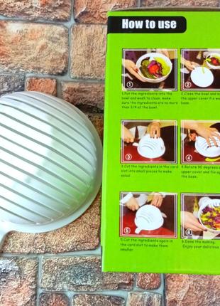 Овощерезка чашка миска salad cutter bowl 2 в 1 для нарезки салатов и овощей настоящие фото1 фото
