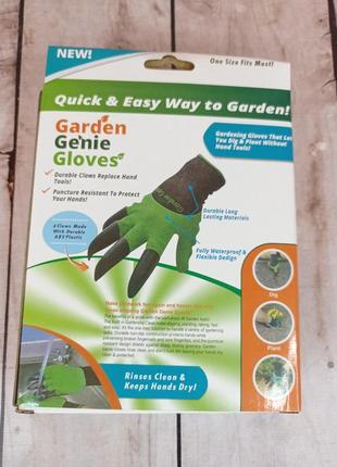 Рукавички граблі для саду та городу з кігтями garden clove рукавички для розпушування живі фото7 фото