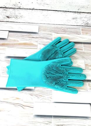 Силиконовые многофункциональные перчатки для мытья super gloves №21 в пакете цвета в ассортименте фото