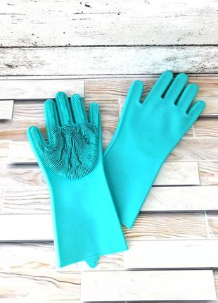 Силиконовые многофункциональные перчатки для мытья super gloves №21 в пакете цвета в ассортименте фото2 фото
