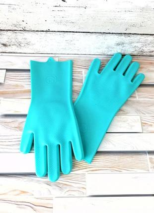 Силиконовые многофункциональные перчатки для мытья super gloves №21 в пакете цвета в ассортименте фото3 фото