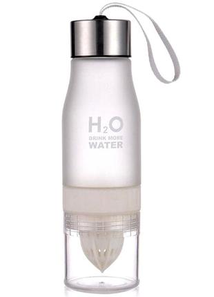 Универсальная бутылка с функцией соковыжималки h2o белый (оригинальные фото)