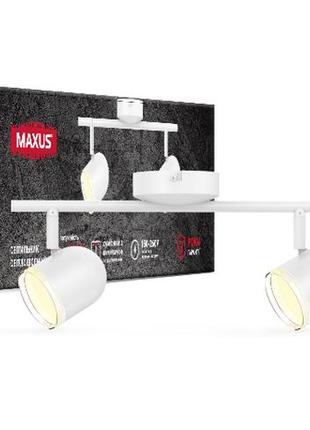 Спотовый светильник maxus msl-01c 2x4w 4100k белый