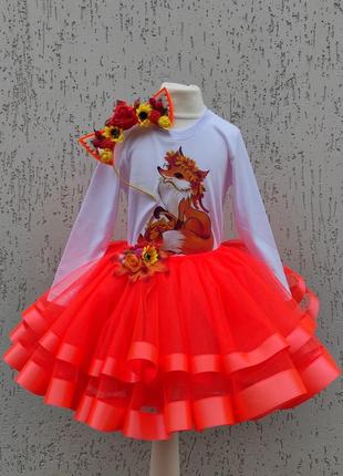 Костюм лисички вбрання лисиці карнавальний костюм лисички