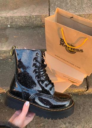 Шикарні черевики dr martens jadon galaxy fur ботинки с мехом зима хутро10 фото