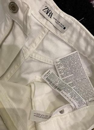 Zara джинсы белые5 фото