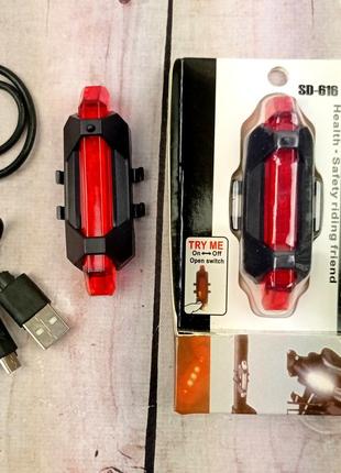 Велосипедна лампа sd-616 bike light габаритний велофонарь 4 режими світіння справжні фото1 фото