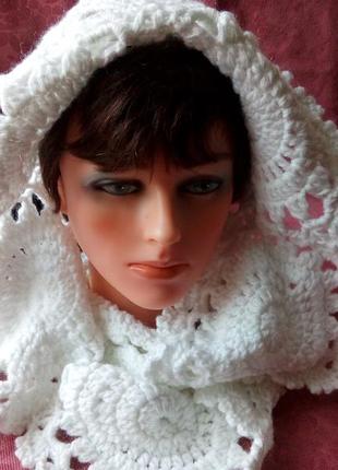 Ажурный снуд крючком.