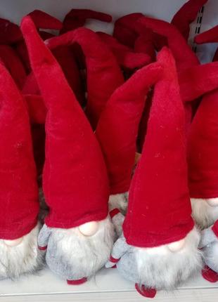 Новорічний гном. 53 см ельф єльф дід мороз санта клаус santa гномик різдвяний скандинавський фігура декор для будинку подарок під ялинку іграшка4 фото