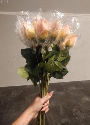 Розы искусственные 1шт  оранжевая2 фото