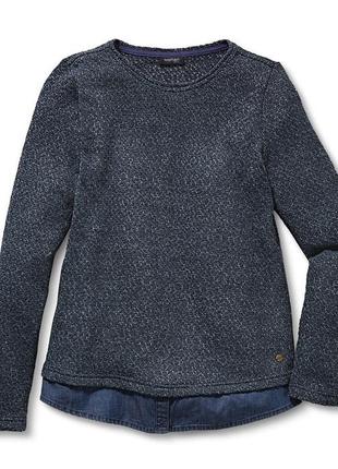 Пуловер с имитацией блузы от tchibo р.44 - 46 европ. наш 50 - 523 фото