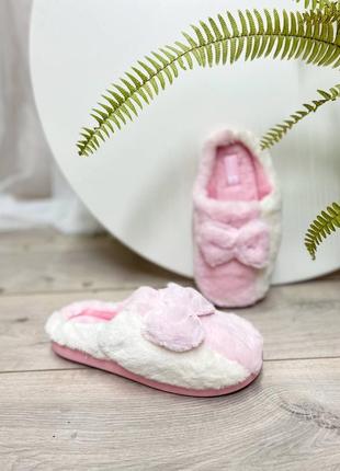 Капці домашні жіночі рожеві теплі осінні / весняні / зимові