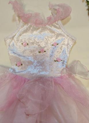 Фея, цветочек, принцесса карнавальное платье с ободком8 фото