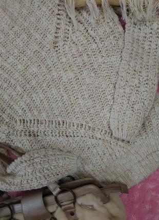 Нюдовый милый свитер asos вязанный крупная вязка топовый4 фото