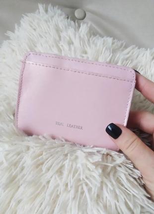 Ніжний маленький зручний кошильок шкіряний гаманець real leather
