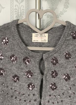 Zara серый вязаный кардиган кофта ангора вискоза6 фото