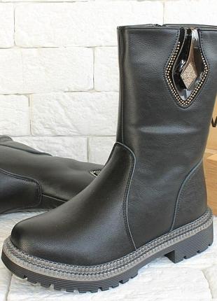 Зимові чоботи для дівчинки чобітки зимові хутро зима tom. m р. 33 34 35 36 37 38