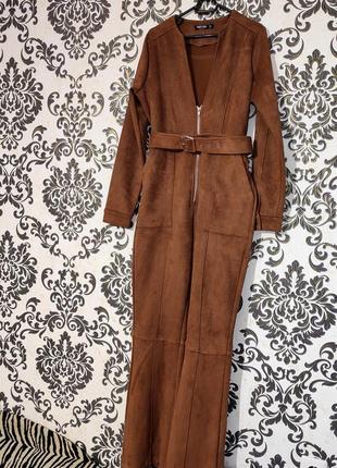 Стильний замшевий жіночий комбінезон nasty gal женский замшевый комбинезон