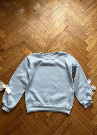 Світшот, кофта, светр з бантиками на рукавах 4