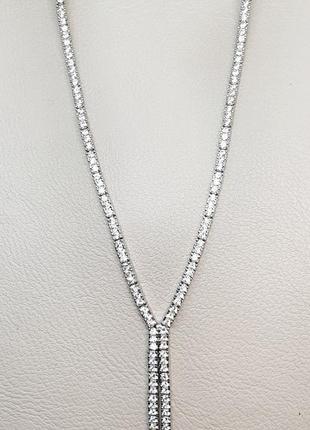 Колье серебряное с кубическим цирконием 45 11,35г