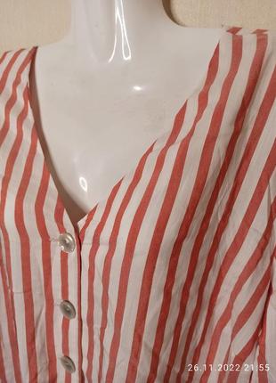 Блуза рубашка натуральная ткань батал6 фото