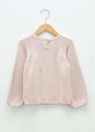 9-12/12-18 м в'язаний джемпер светр для дівчинки з круглим вирізом і вишивкою lc waikiki вайкікі2 фото