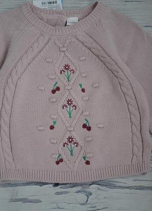 9-12/12-18 м в'язаний джемпер светр для дівчинки з круглим вирізом і вишивкою lc waikiki вайкікі5 фото