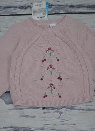 9-12/12-18 м в'язаний джемпер светр для дівчинки з круглим вирізом і вишивкою lc waikiki вайкікі6 фото