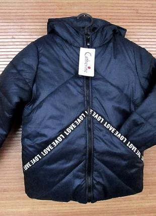 Детская демисезонная куртка для мальчика с капюшоном, темно-синяя