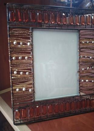 Металева золотиста стильна фоторамка рамка для фото2 фото