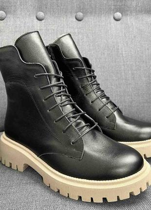 Зимові черевики з натуральної шкіри 38 / кожаные ботинки 38 / зимние ботинки