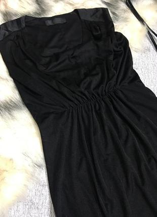 Платье чёрное базовое миди маленькое платье сарафан черный женский 10- s,m3 фото