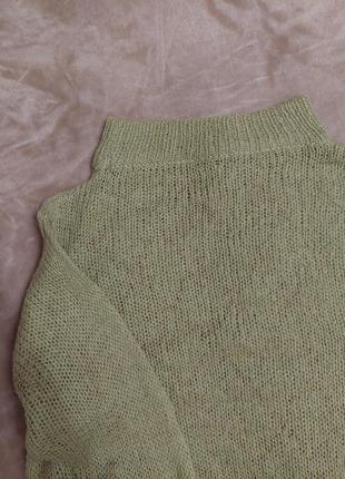 Теплий вовняний мохеровий светр handmade шерстяний cветрик кофта з вовни кофтинка з мохеру з горловиною7 фото