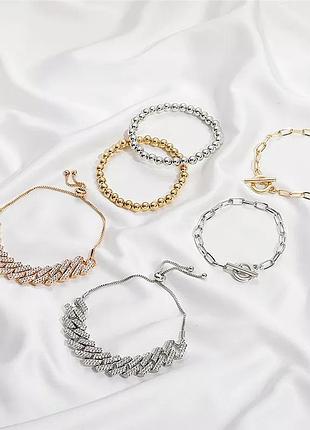 Набор браслетов три штуки 4