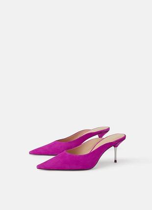 Новая коллекция замшевые шлепанцы,мюли zara 41,р
