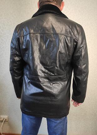 Зимняя куртка из эко кожи на меху