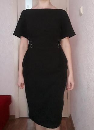 Платье-миди asos со шнуровкой на талии2 фото